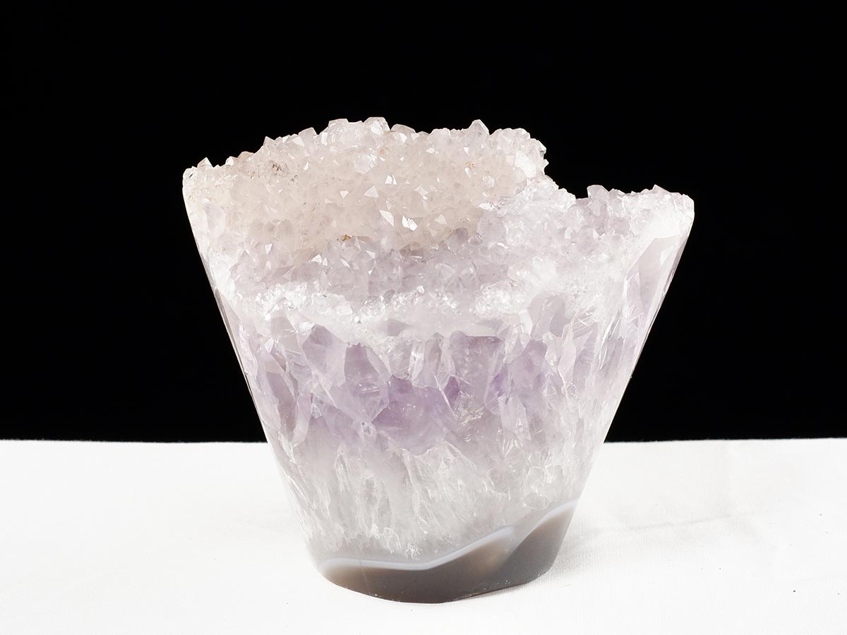 アメジストクラスター 1.1Kg ウルグアイ産 フラワーアメジスト 花型 原石 置物 amethyst 一点物 282-849