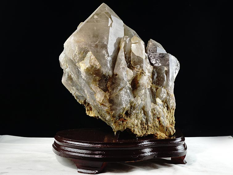 希少❗️新品❗️スモーキークオーツ　虹入り水晶　大粒クラスター 21.5Kg スモーキークォーツ 煙水晶 クラスター 虹入り 同梱不可 一点物