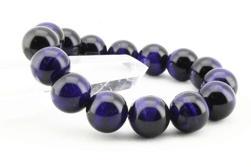 パワーストーン ブレスレット パープルタイガーアイ 14mm メンズアクセサリー Tigers eye ランダム発送 メール便可[M便 1/10] 711-151