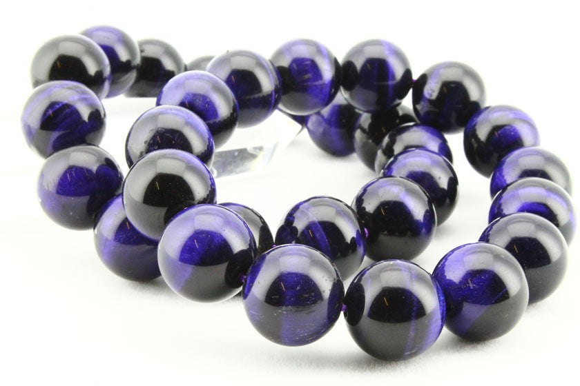 パワーストーン ブレスレット パープルタイガーアイ 14mm メンズアクセサリー Tigers eye ランダム発送 メール便可[M便 1/10] 711-151