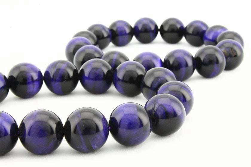 パワーストーン ブレスレット パープルタイガーアイ 14mm メンズアクセサリー Tigers eye ランダム発送 メール便可[M便 1/10] 711-151