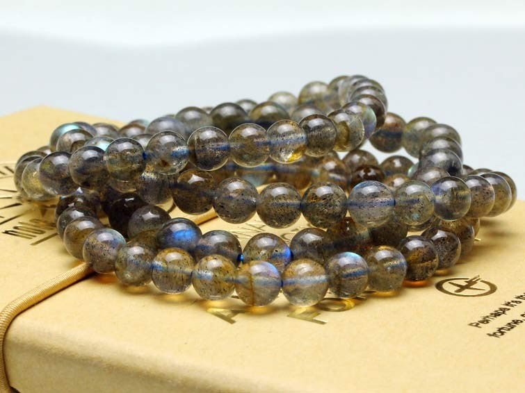 ラブラドライト ブレスレット 7mm 曹灰長石 ブレス ラブラド labradorite ランダム発送 メール便可 [M便 1/10] 711-277
