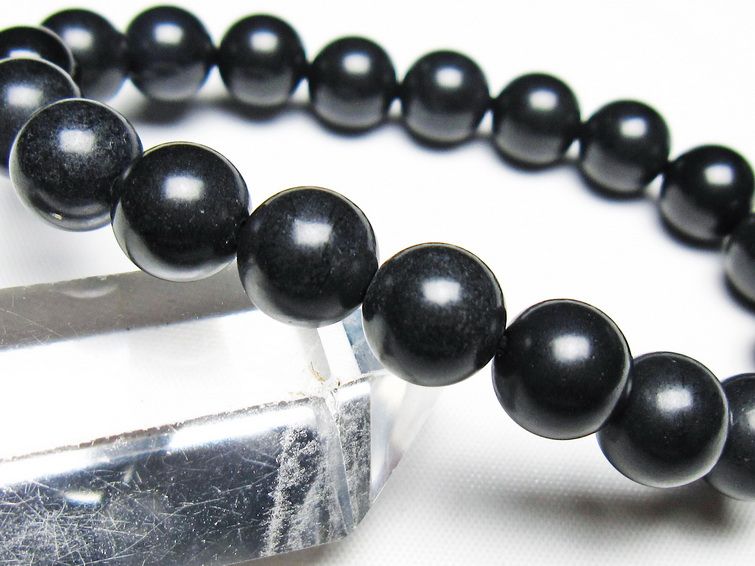 ブラックシリカ ブレスレット 10mm black silica 黒鉛珪石 ブレス bracelet メンズ レディース ブレス ランダム発送 メール便可 [M便 1/10] 711-405