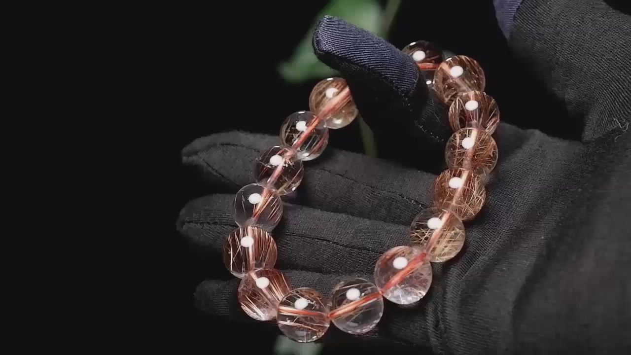 ルチルクォーツ ブレスレット キャッツアイルチル 13mm 111-45912