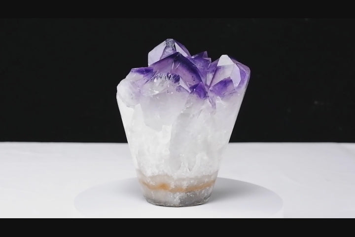 アメジスト クラスター 原石 フラワーアメジスト 花形 置物 一点物 282