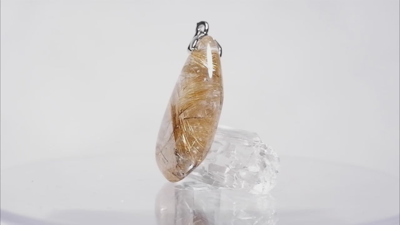 ルチルクォーツ ペンダント タイチンルチルクォーツ 一点物 メール便可