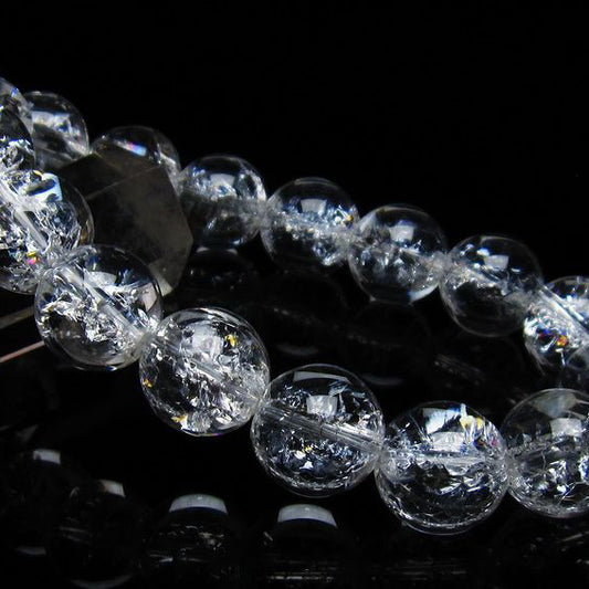 アイリスクォーツ 水晶 ブレスレット 14mm 一点物 メール便可 [M便 1/10] 111-35455