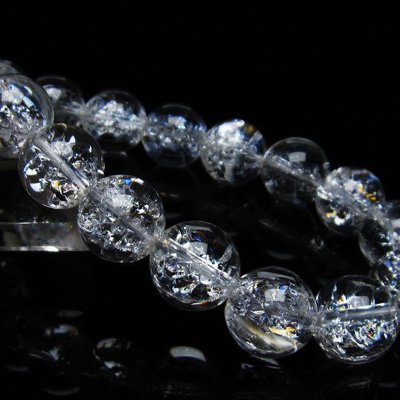 アイリスクォーツ 水晶 ブレスレット 14mm 一点物 メール便可 [M便 1/10] 111-35458