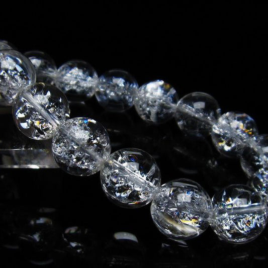 アイリスクォーツ 水晶 ブレスレット 14mm 一点物 メール便可 [M便 1/10] 111-35458