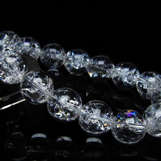 アイリスクォーツ 水晶 ブレスレット 14mm 一点物 メール便可 [M便 1/10] 111-35460