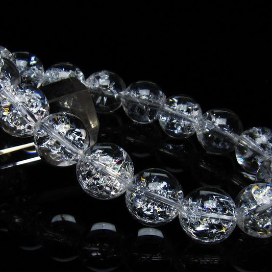 アイリスクォーツ 水晶 ブレスレット 14mm 一点物 メール便可 [M便 1/10] 111-35461