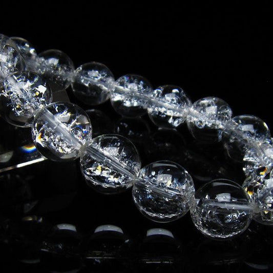 アイリスクォーツ 水晶 ブレスレット 14mm 一点物 メール便可 [M便 1/10] 111-35466