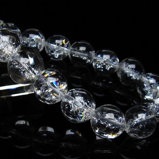 アイリスクォーツ 水晶 ブレスレット 14mm 一点物 メール便可 [M便 1/10] 111-35467
