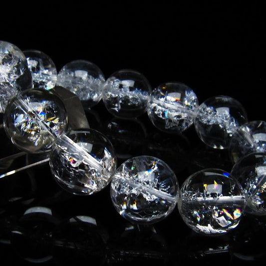 アイリスクォーツ 水晶 ブレスレット 17mm 一点物 111-35481