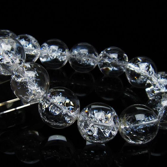 アイリスクォーツ 水晶 ブレスレット 18mm 一点物 111-35483