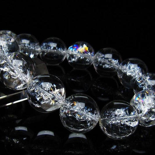 アイリスクォーツ 水晶 ブレスレット 18mm 一点物 111-35484