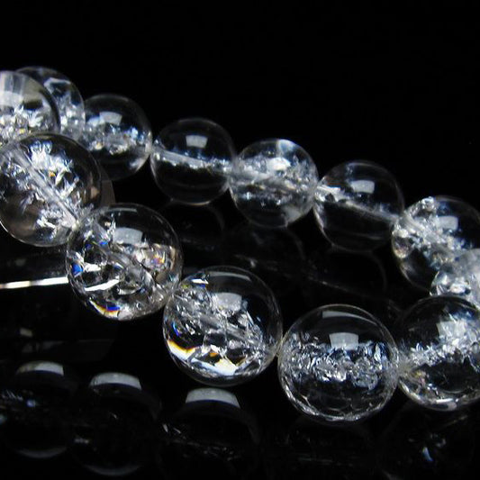 アイリスクォーツ 水晶 ブレスレット 18mm 一点物 111-35485