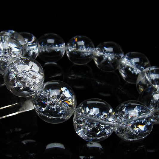 アイリスクォーツ 水晶 ブレスレット 18mm 一点物 111-35489