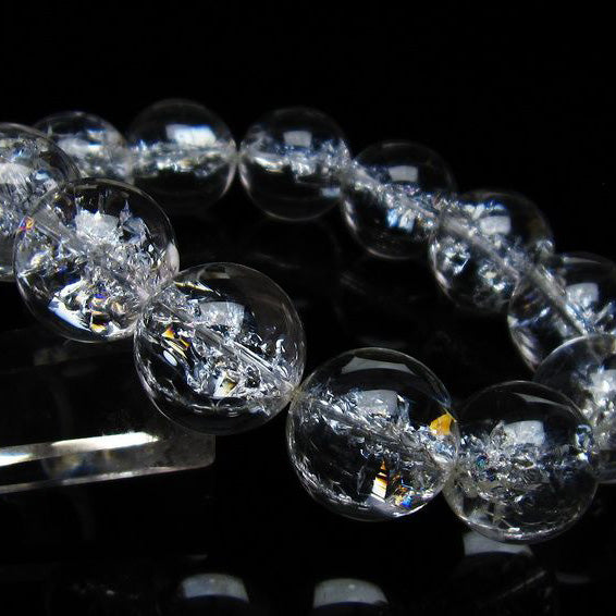 アイリスクォーツ 水晶 ブレスレット 18mm 一点物 111-35490