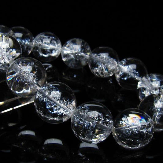 アイリスクォーツ 水晶 ブレスレット 18mm 一点物 111-35492