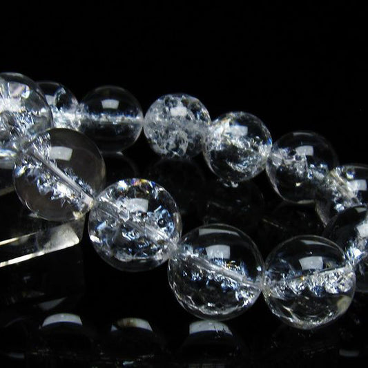 アイリスクォーツ 水晶 ブレスレット 18mm 一点物 111-35496