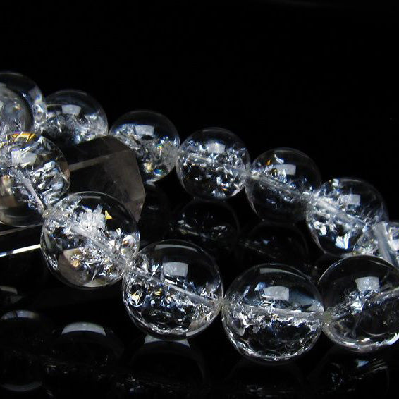 アイリスクォーツ 水晶 ブレスレット 18mm 一点物 111-35498