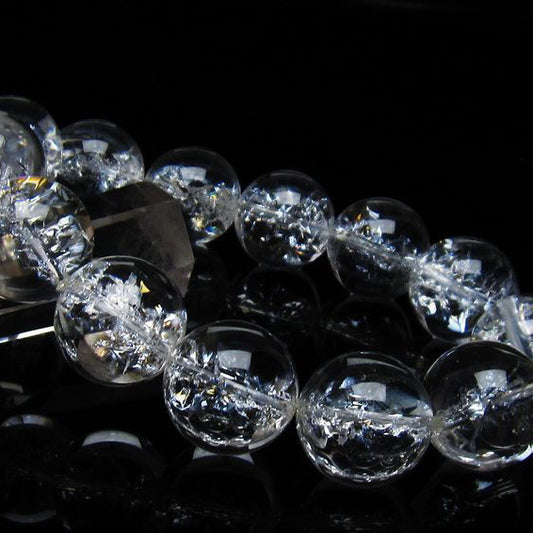 アイリスクォーツ 水晶 ブレスレット 18mm 一点物 111-35498