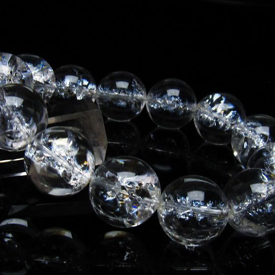 アイリスクォーツ 水晶 ブレスレット 18mm 一点物 111-35500