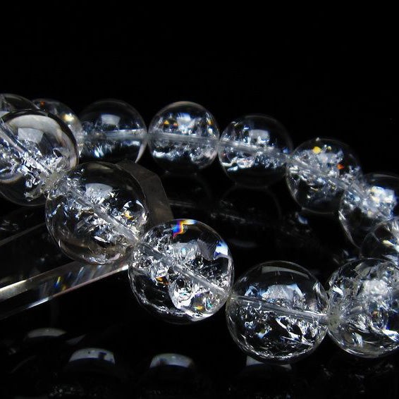 アイリスクォーツ 水晶 ブレスレット 18mm 一点物 111-35501