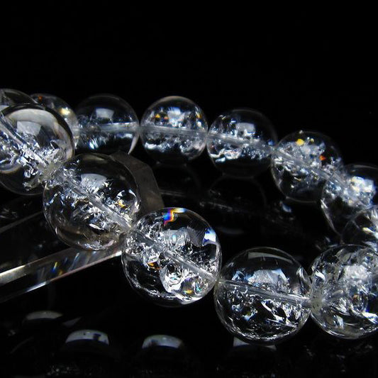 アイリスクォーツ 水晶 ブレスレット 18mm 一点物 111-35501