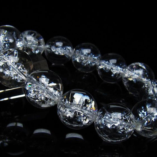 アイリスクォーツ 水晶 ブレスレット 18mm 一点物 111-35504