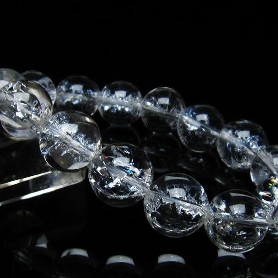 アイリスクォーツ 水晶 ブレスレット 15mm 一点物 メール便可 [M便 1/10] 111-35510
