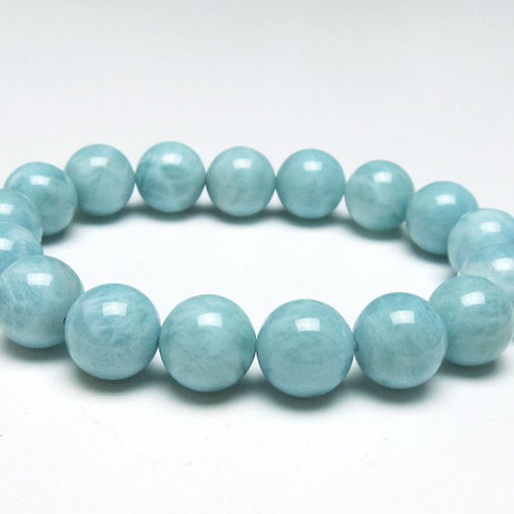 ラリマー ブレスレット 12mm 一点物  111-38286