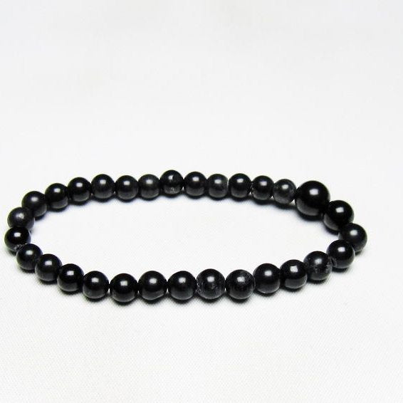 ブラックシリカ ブレスレット 6mm 一点物 メール便可 [M便 1/10] 111-39379