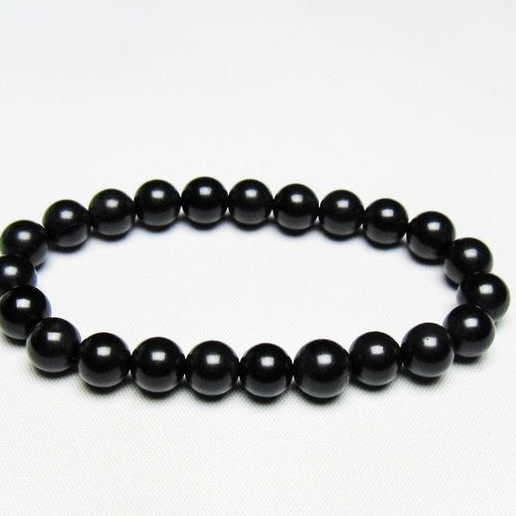 ブラックシリカ ブレスレット 8mm 一点物 メール便可 [M便 1/10] 111-39472
