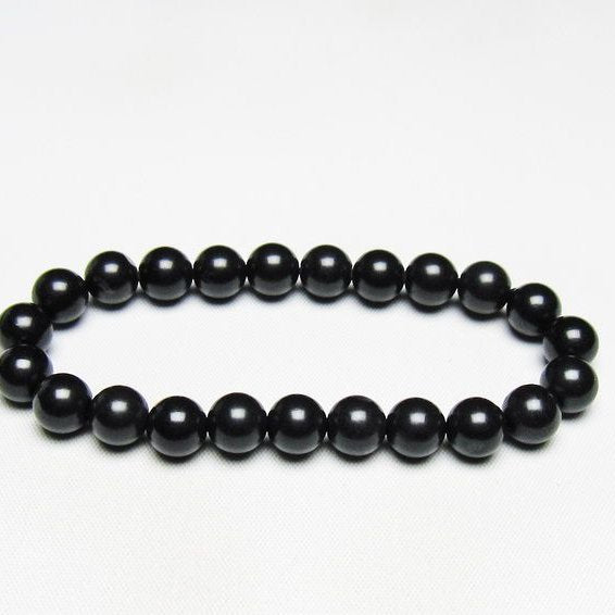 ブラックシリカ ブレスレット 8mm 一点物 メール便可 [M便 1/10] 111-39475