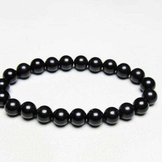 ブラックシリカ ブレスレット 8mm 一点物 メール便可 [M便 1/10] 111-39476