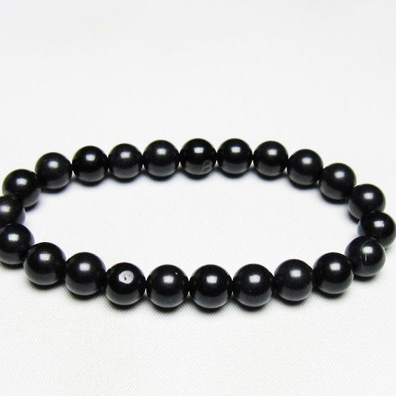 ブラックシリカ ブレスレット 8mm 一点物 メール便可 [M便 1/10] 111-39478