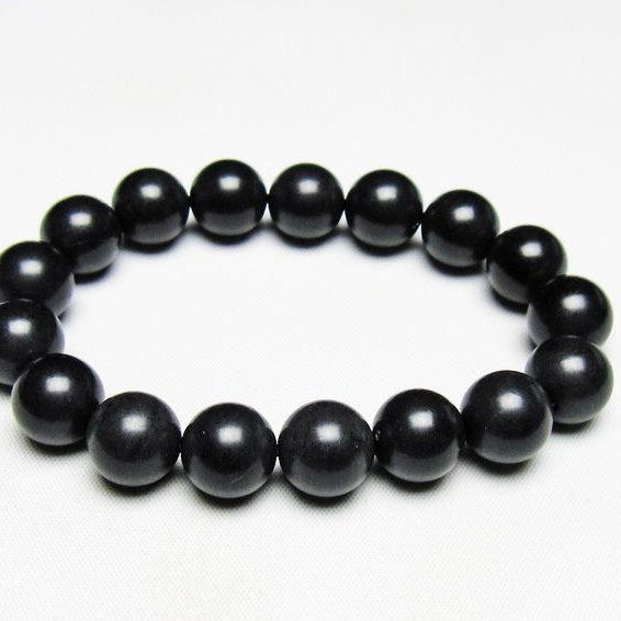 ブラックシリカ ブレスレット 12mm 一点物 メール便可 [M便 1/10] 111-39559