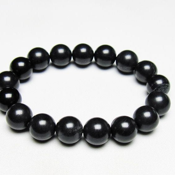 ブラックシリカ ブレスレット 12mm 一点物 メール便可 [M便 1/10] 111-39560