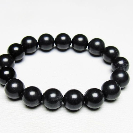 ブラックシリカ ブレスレット 12mm 一点物 メール便可 [M便 1/10] 111-39560