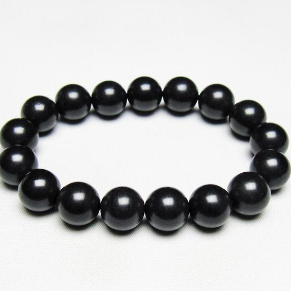 ブラックシリカ ブレスレット 12mm 一点物 メール便可 [M便 1/10] 111-39562