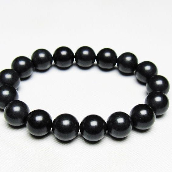 ブラックシリカ ブレスレット 12mm 一点物 メール便可 [M便 1/10] 111-39563