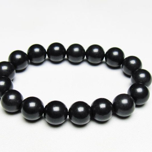 ブラックシリカ ブレスレット 12mm 一点物 メール便可 [M便 1/10] 111-39564