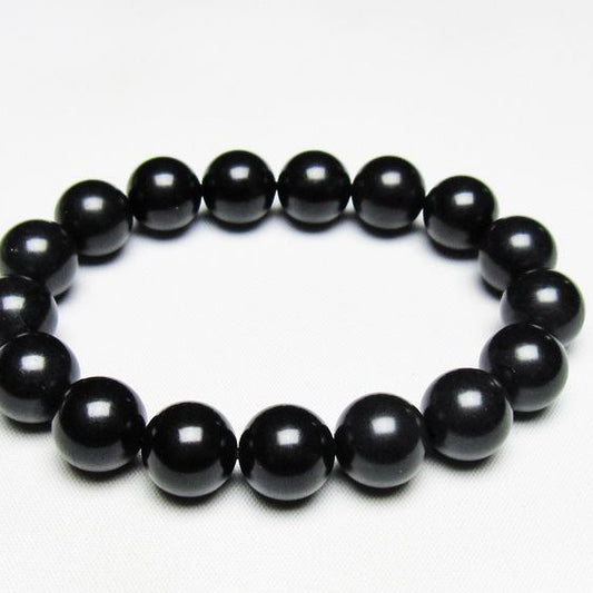 ブラックシリカ ブレスレット 12mm 一点物 メール便可 [M便 1/10] 111-39565