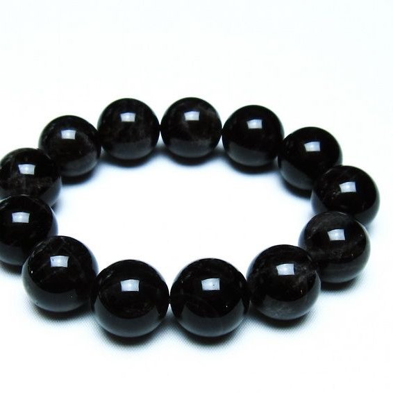 モリオン 黒水晶 ブレスレット 18mm 一点物 メール便可 [M便 1/10] 111-46292