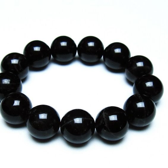 モリオン 黒水晶 ブレスレット 18mm 一点物 メール便可 [M便 1/10] 111-46295