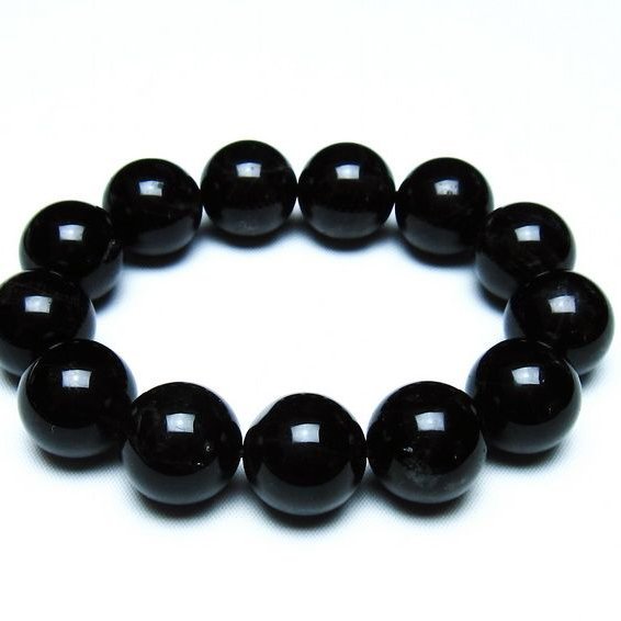 モリオン 黒水晶 ブレスレット 18mm 一点物 メール便可 [M便 1/10] 111-46378