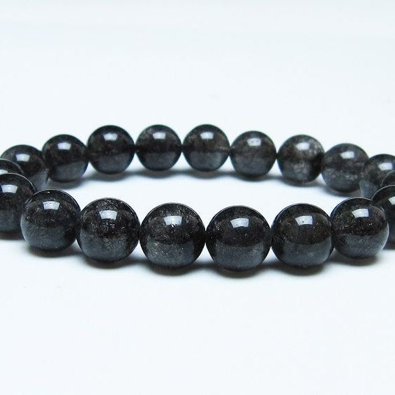 ブラックルチルクォーツ ブレスレット 11mm ブラックトルマリン トルマリネイテッドクォーツ 一点物 メール便可 [M便 1/10] 111-47057