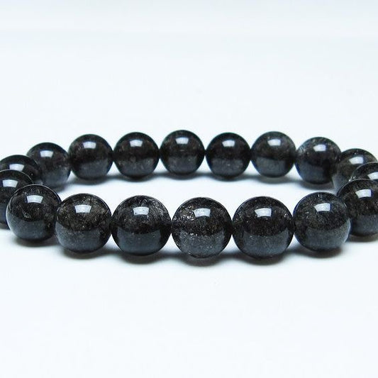 ブラックルチルクォーツ ブレスレット 11mm ブラックトルマリン トルマリネイテッドクォーツ 一点物 メール便可 [M便 1/10] 111-47103